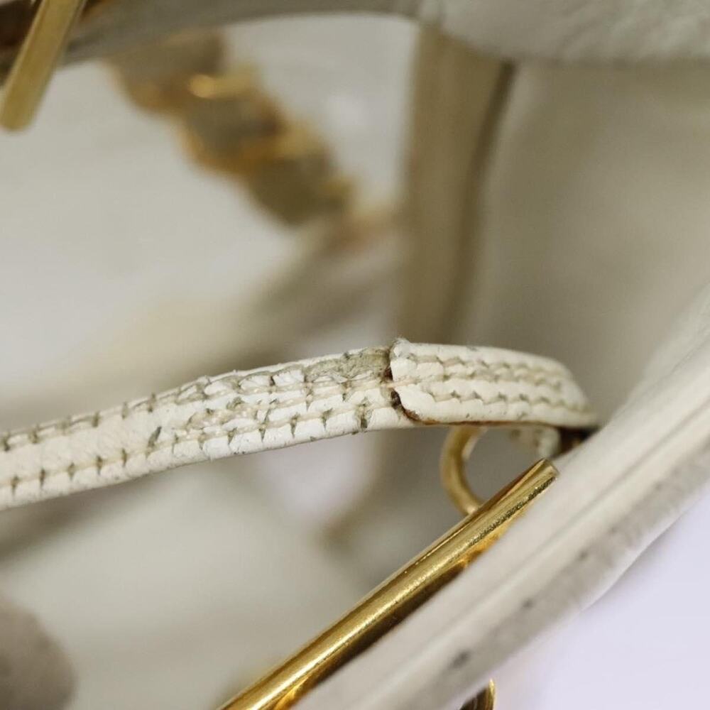 Chanel Vinyl Triple Coco Chain Tote Bag White Gold - Picture 14 of 14